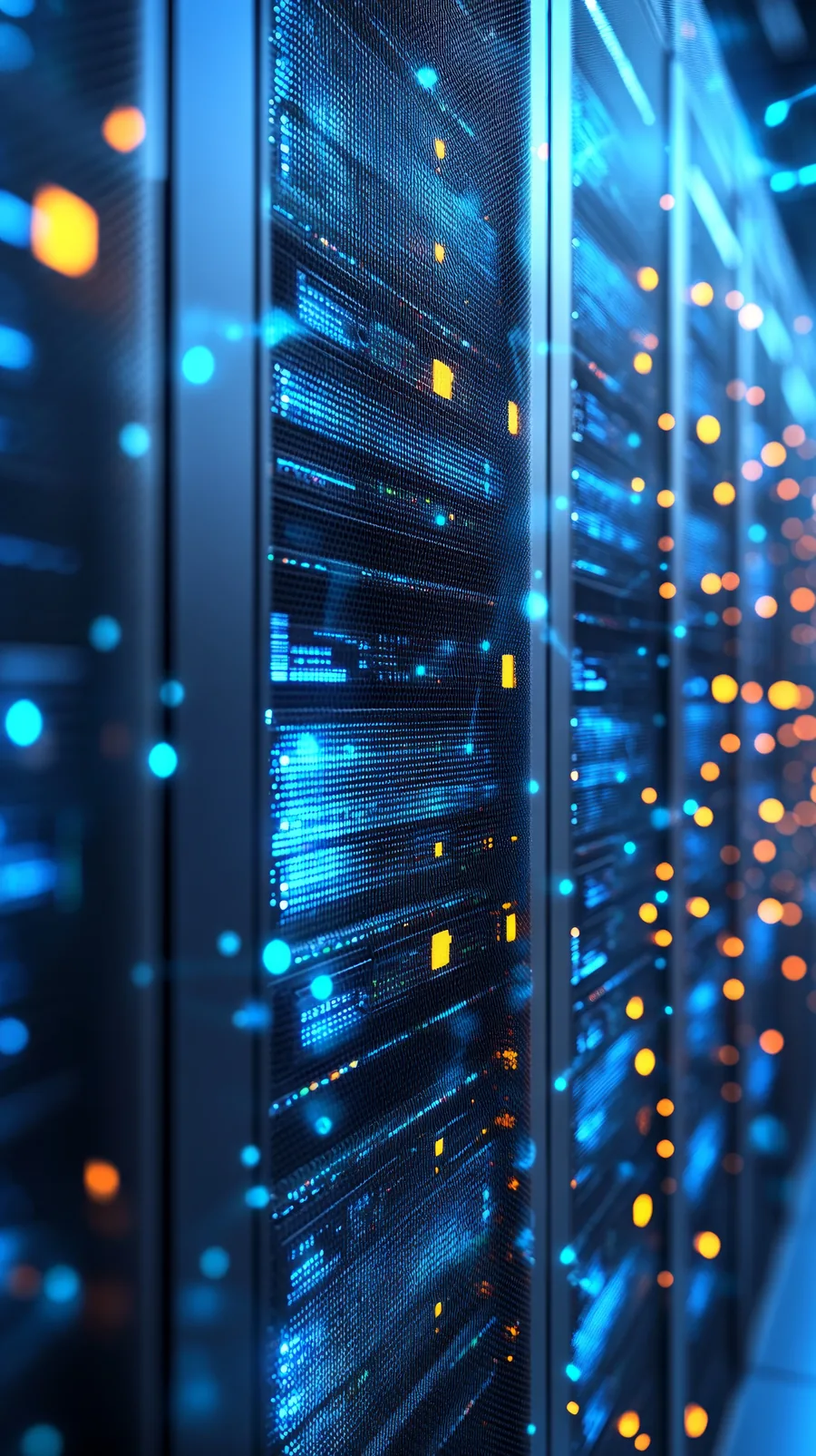 Estrutura de servidores e infraestrutura de TI em operação